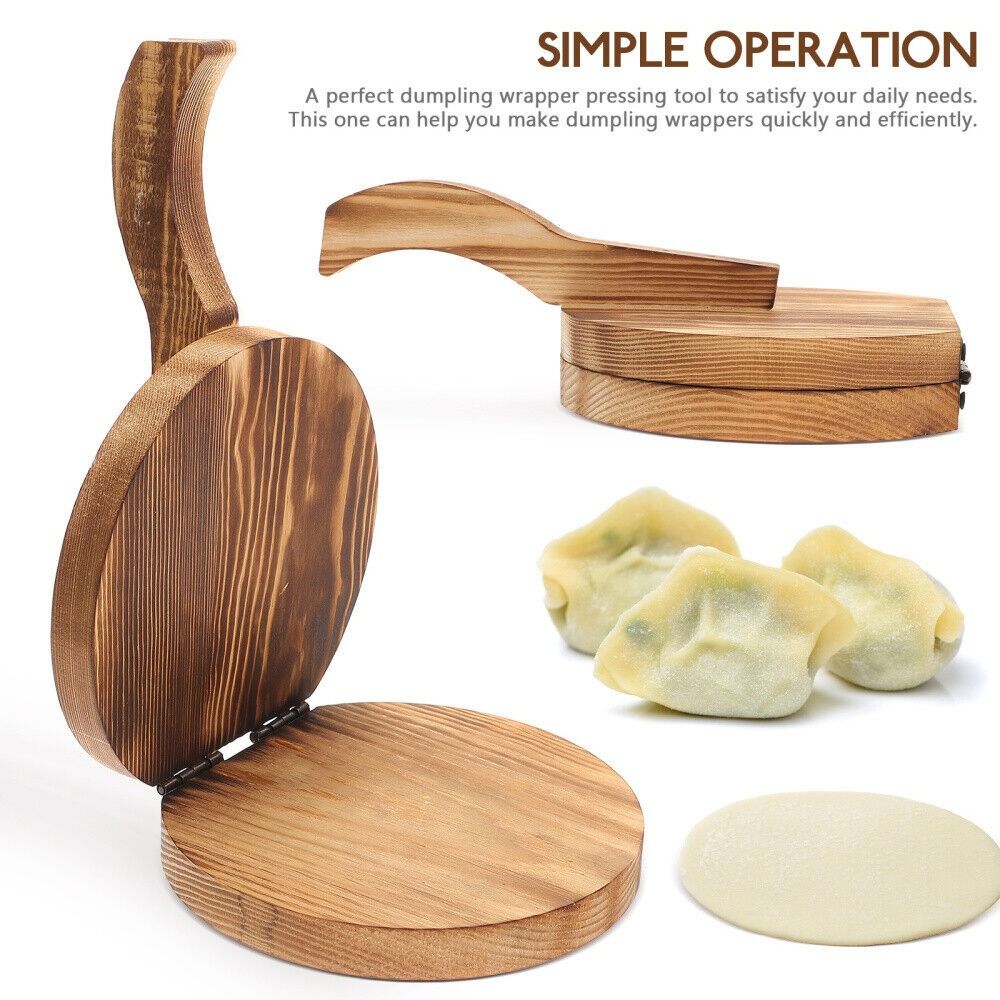 Dumpling Press Set - Деревянные прижимные щипцы для теста, Ротационные
